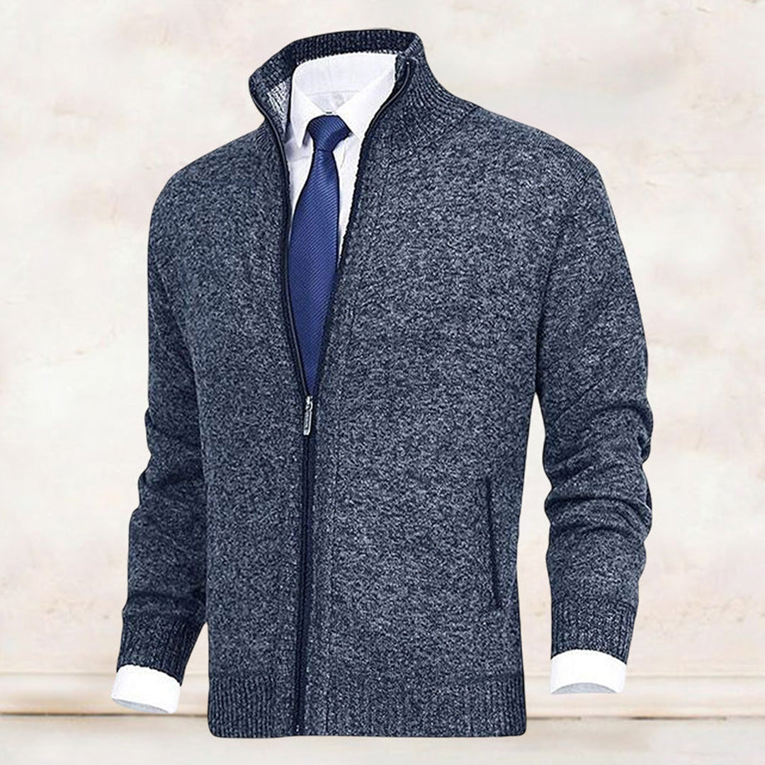 Men Vest | Full Zip Stand Collar Pocket Design