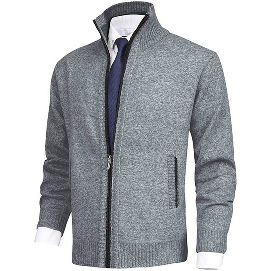 Men Vest | Full Zip Stand Collar Pocket Design