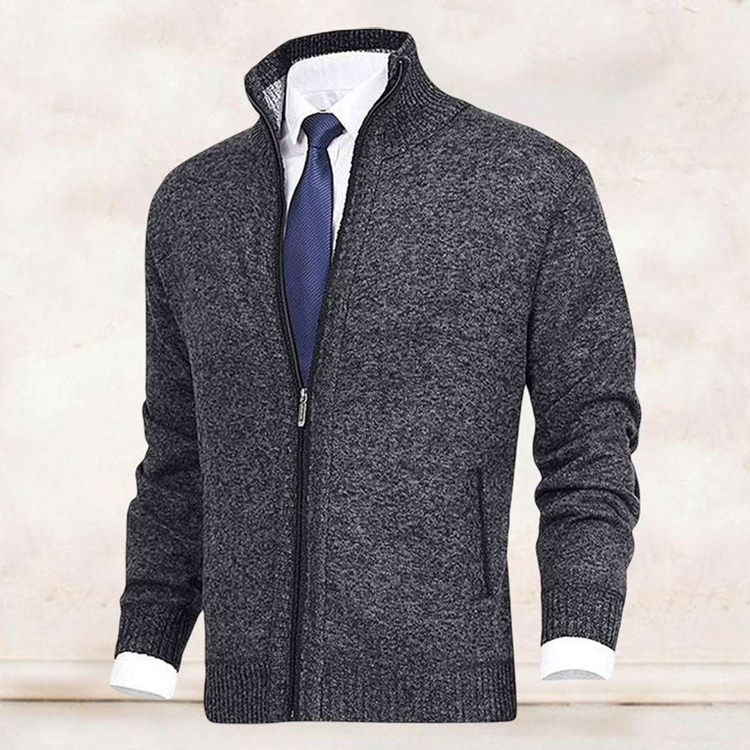 Men Vest | Full Zip Stand Collar Pocket Design