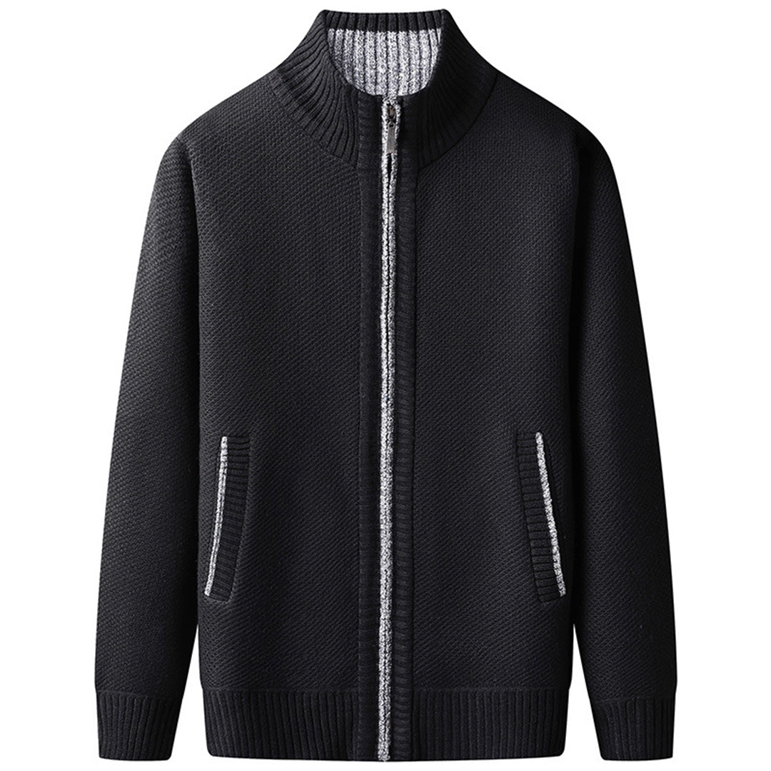 Men Vest | Full Zip Stand Collar Pocket Design