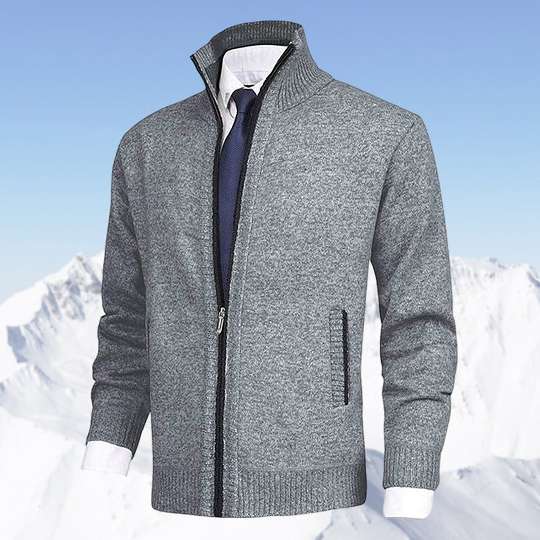 Men Vest | Full Zip Stand Collar Pocket Design