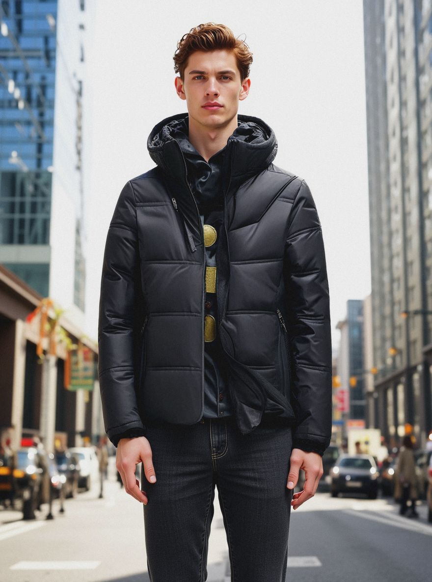 Lightweight Padded Winter Puffer Jacket for Men | Cold Weather Outerwear
