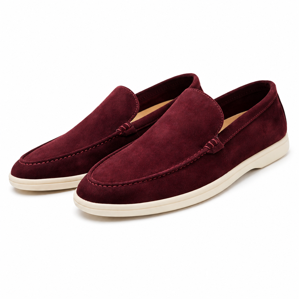 Suede-Look Slip-On Loafers for Men