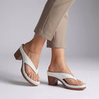 Block Heel Thong Platform Sandals for Women