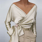 Bow Detail Wrap Blouse for Women | Work and Smart Casual