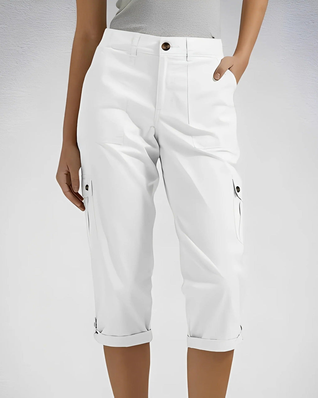 High Waist Straight Leg Cargo Trousers for Women | Utility Style