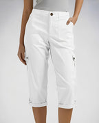 High Waist Straight Leg Cargo Trousers for Women | Utility Style