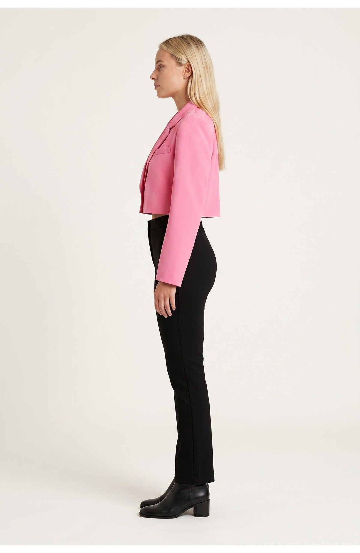 Cropped Lapel Collar Blazer for Women | Office and Evening Wear