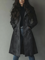 Trench Coat for Women in Brown, Dark Blue or Dark Grey | Vintage Style