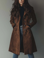 Trench Coat for Women in Brown, Dark Blue or Dark Grey | Vintage Style