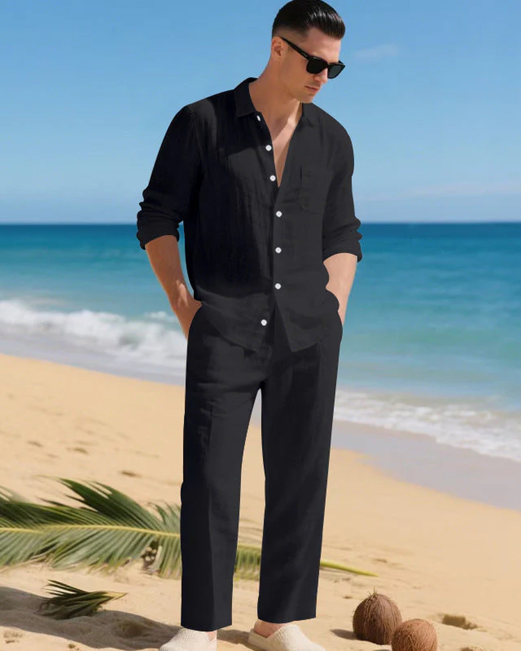 Oversized Shirt and Wide Trousers Co-Ord Set for Men | Casual Outfit