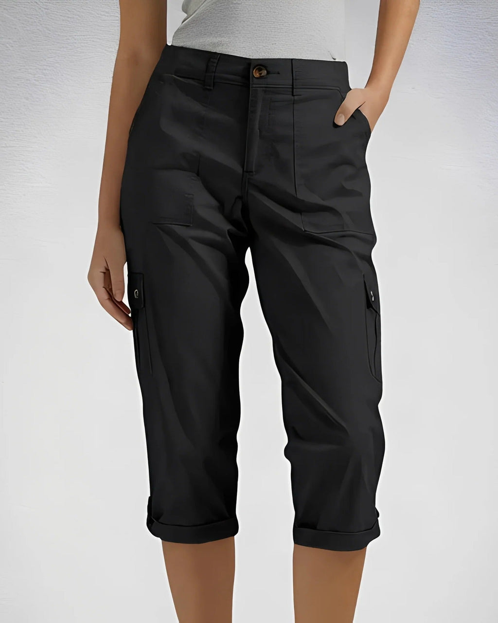 High Waist Straight Leg Cargo Trousers for Women | Utility Style