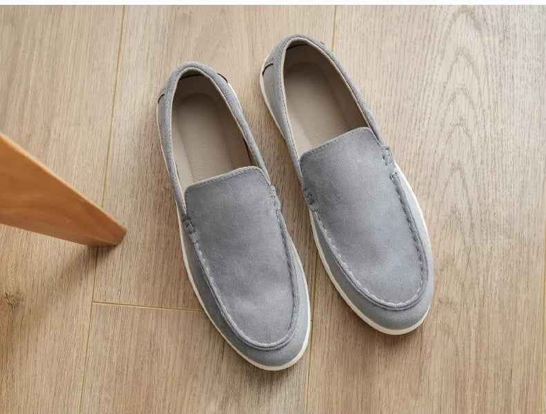 Men's Slip-On Loafers with Round Toe for Everyday Wear