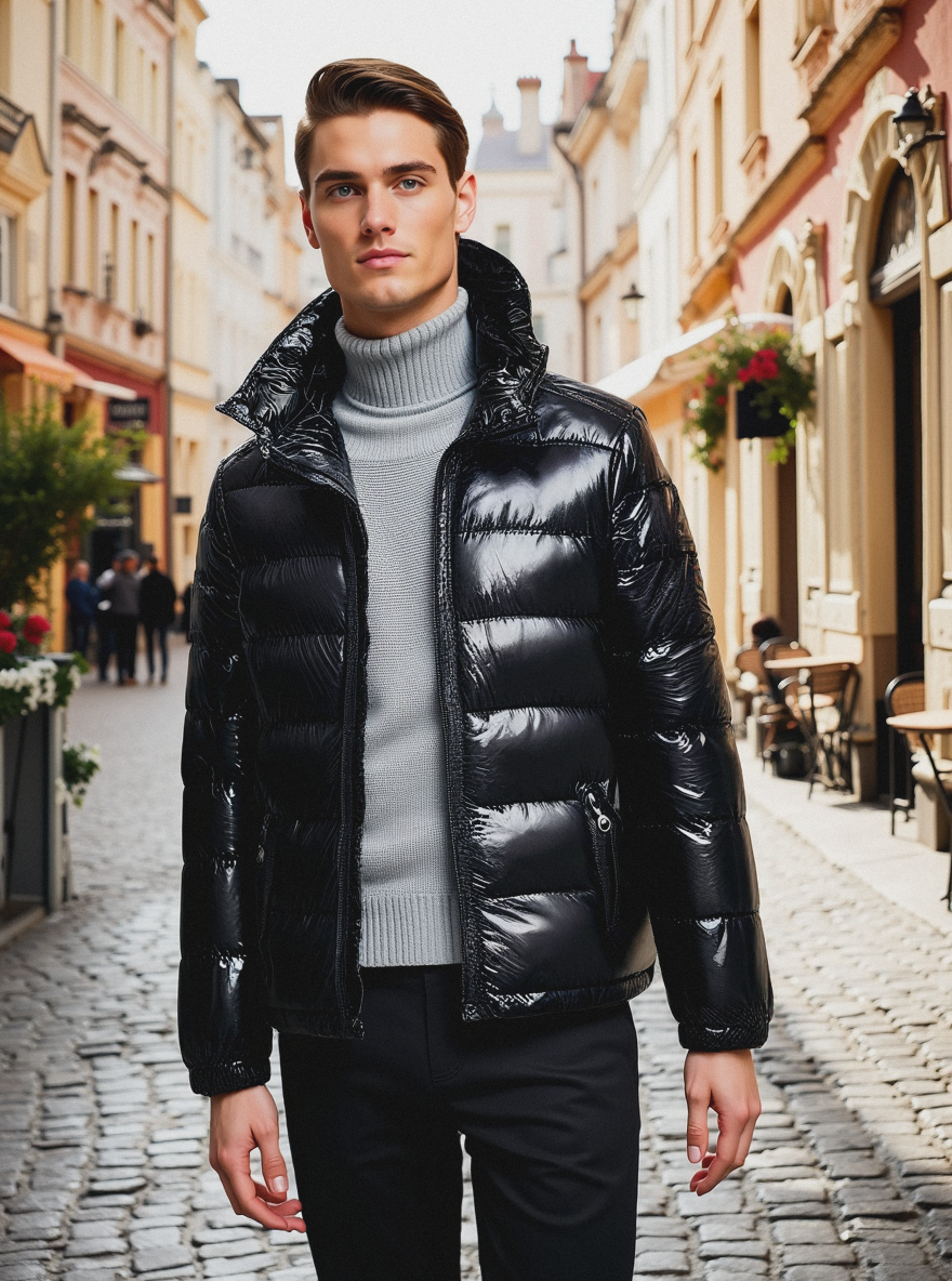 Insulated Padded Winter Down Jacket for Men | Cold Weather Outerwear