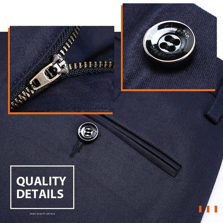 Stretch Loose Fit Trousers with Elastic Waist for Men | Work and Casual Wear