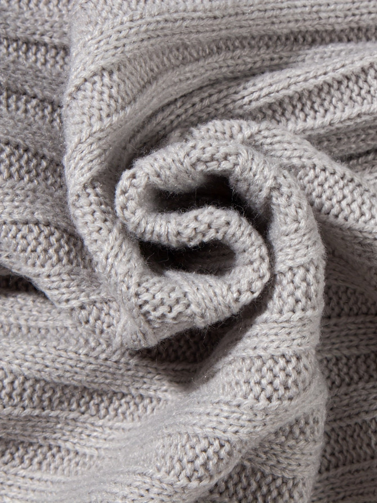 Textured Ribbed Knit High Neck Jumper for Men | Autumn and Winter Layer