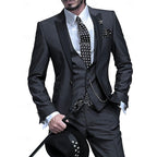 Tailored Three Piece Waistcoat Suit Set for Men | Formal Occasion Wear