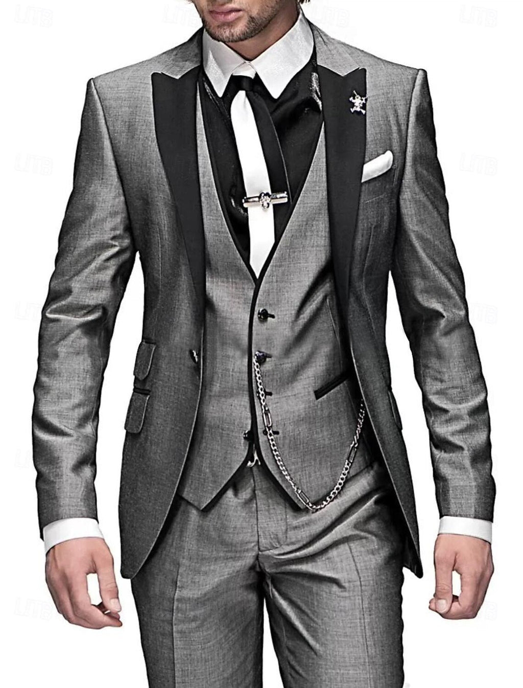 Tailored Three Piece Waistcoat Suit Set for Men | Formal Occasion Wear