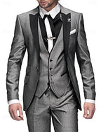 Tailored Three Piece Waistcoat Suit Set for Men | Formal Occasion Wear