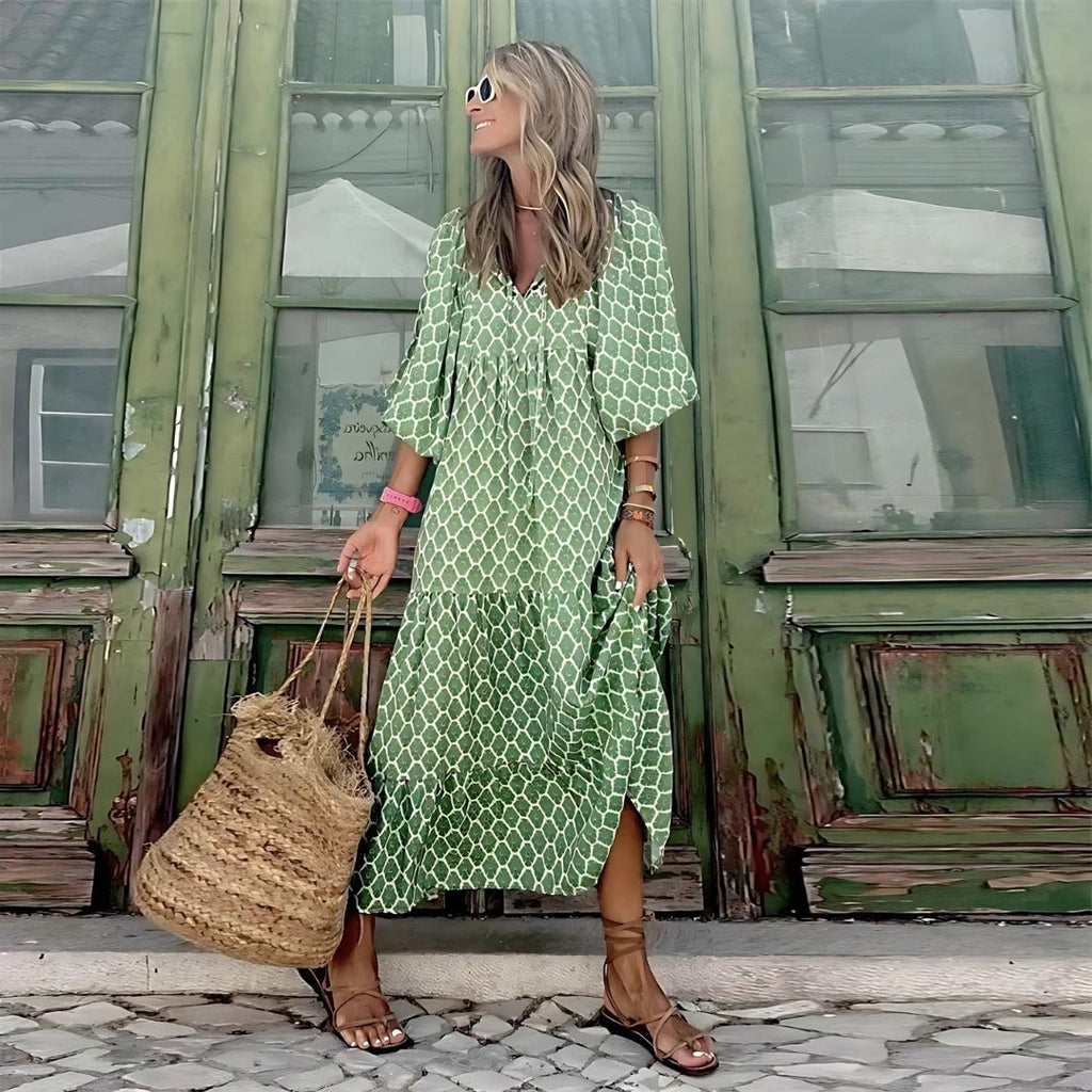 Floral Print Relaxed Fit Maxi Dress for Women | Summer
