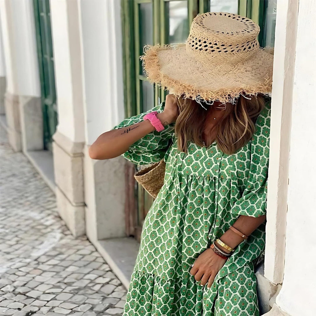 Floral Print Relaxed Fit Maxi Dress for Women | Summer