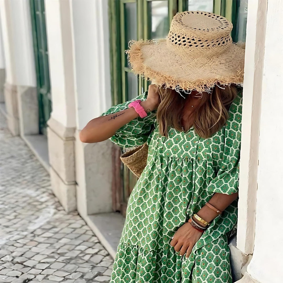 Floral Print Relaxed Fit Maxi Dress for Women | Summer