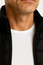 Cotton Padded Stand Collar Sleeveless Puffer Gilet for Men | Winter Wear