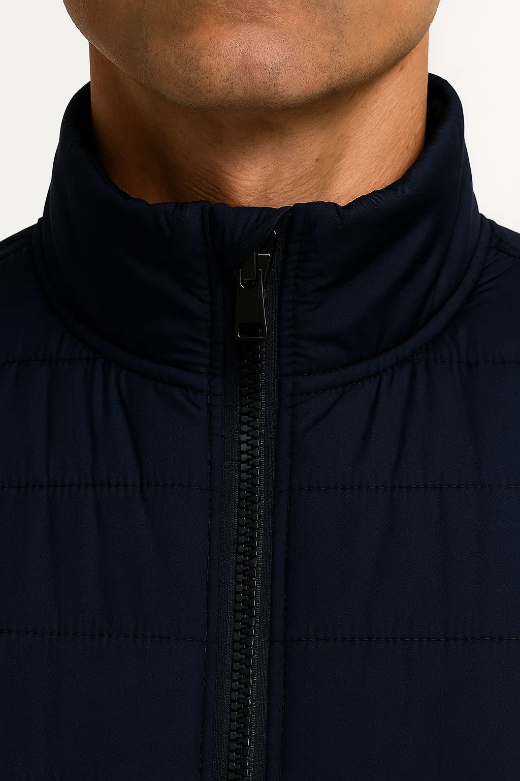 Cotton Padded Stand Collar Sleeveless Puffer Gilet for Men | Winter Wear