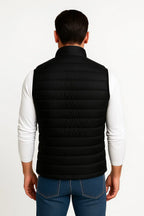 Cotton Padded Stand Collar Sleeveless Puffer Gilet for Men | Winter Wear