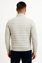Quilted Front Hybrid Knit Sleeve Jacket for Men