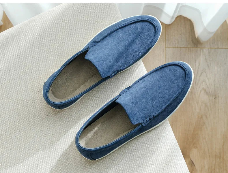 Men's Slip-On Loafers with Round Toe for Everyday Wear