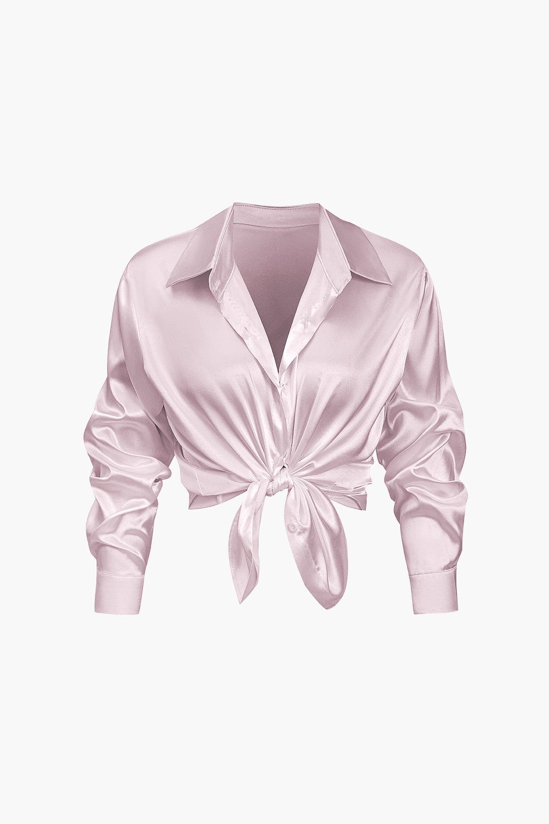 Women Blouse | Long sleeve with collar and front tie detail