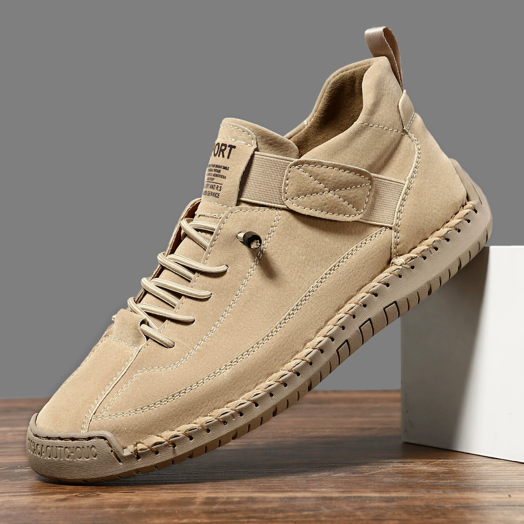 Leather Cushioned Lace-Up Orthopedic Support Everyday Trainers for Women