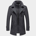 Double Layer Long Winter Coat for Men | Warm Outdoor Protection