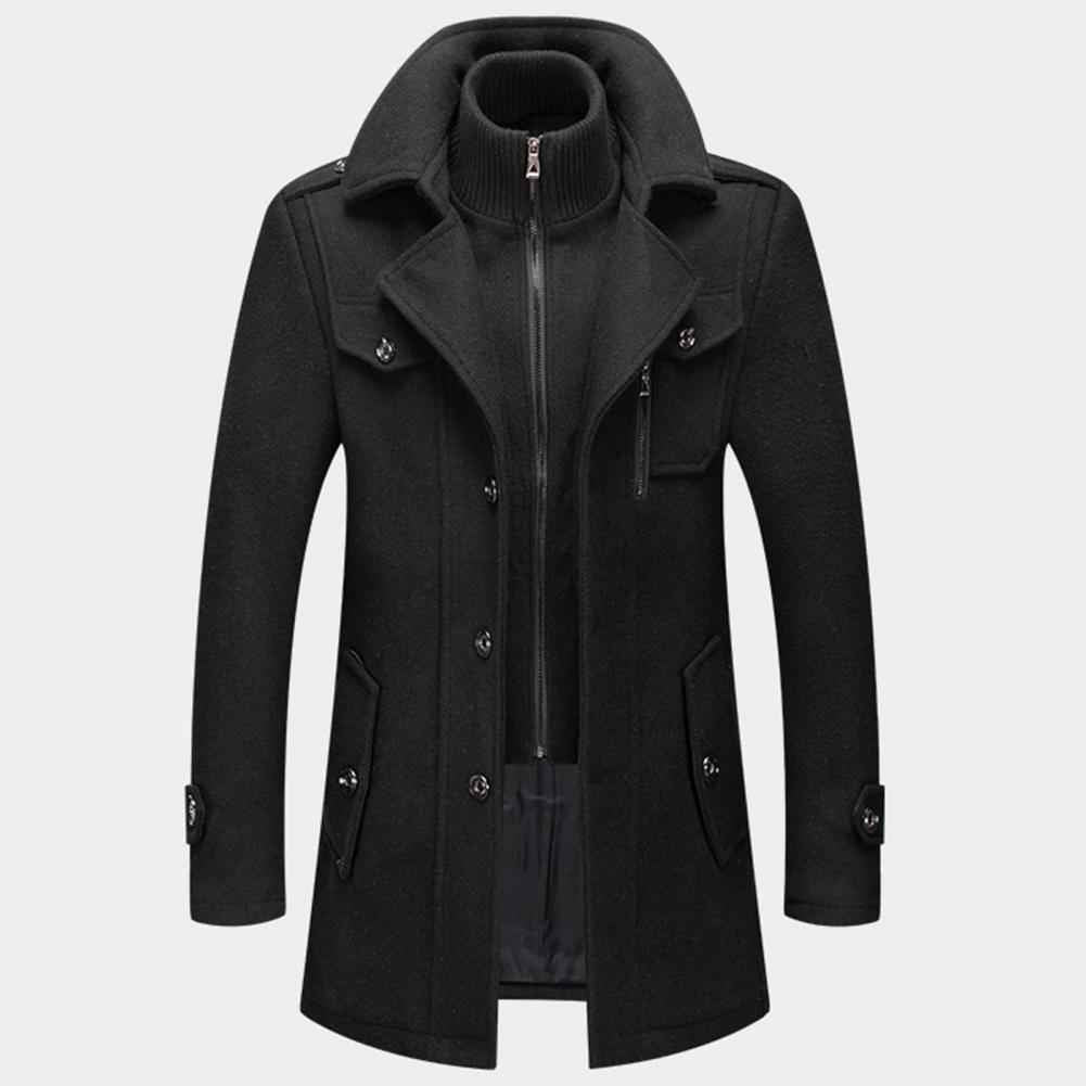 Double Layer Long Winter Coat for Men | Warm Outdoor Protection