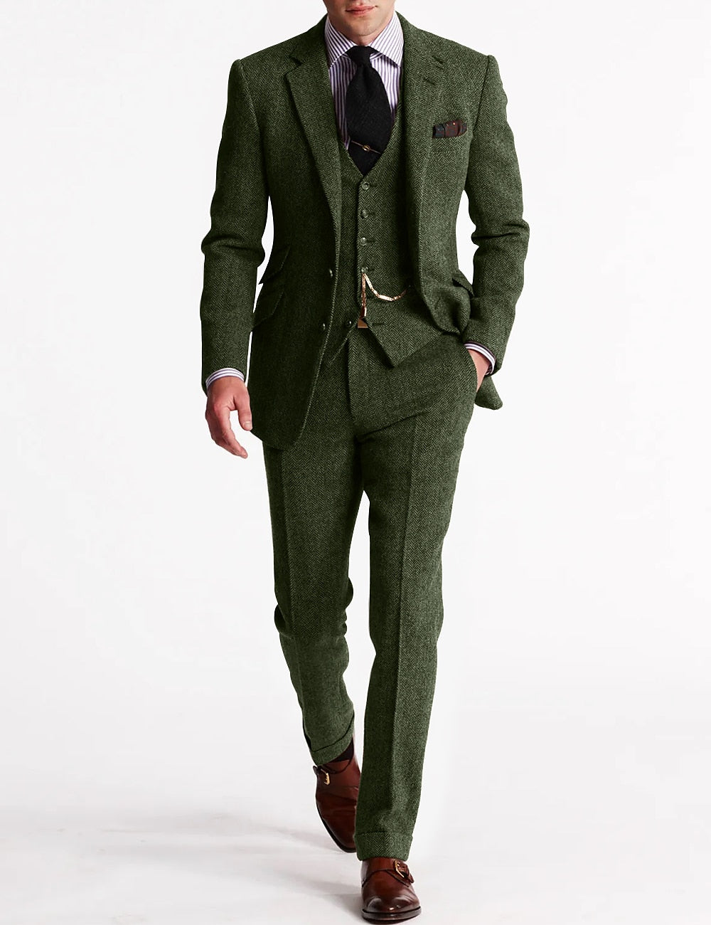 Slim Fit Two Piece Business Suit Set for Men | Formal Office Wear