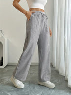 Striped Wide Flare Trousers for Women | Beach Summer