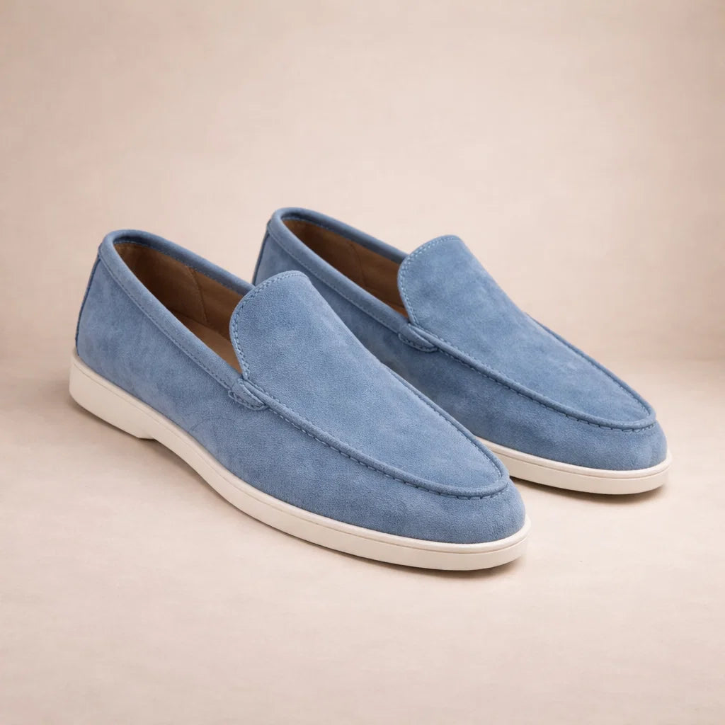 Leather Slip-On Loafers for Men Regular Fit Low Shaft