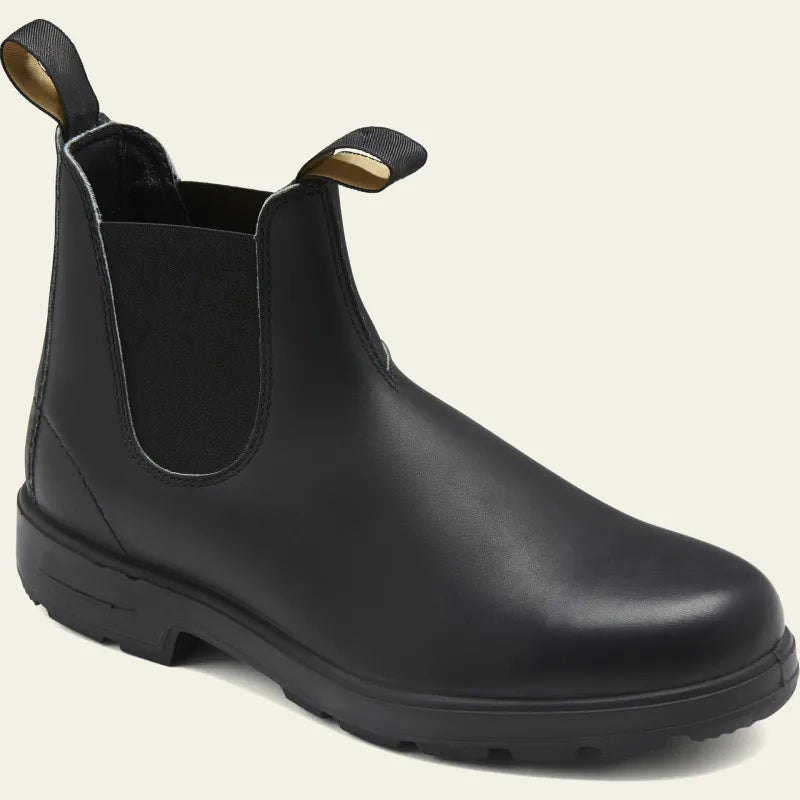 Waterproof Vegan Leather Slip On Chelsea Boots with Elastic Side Panels for Men