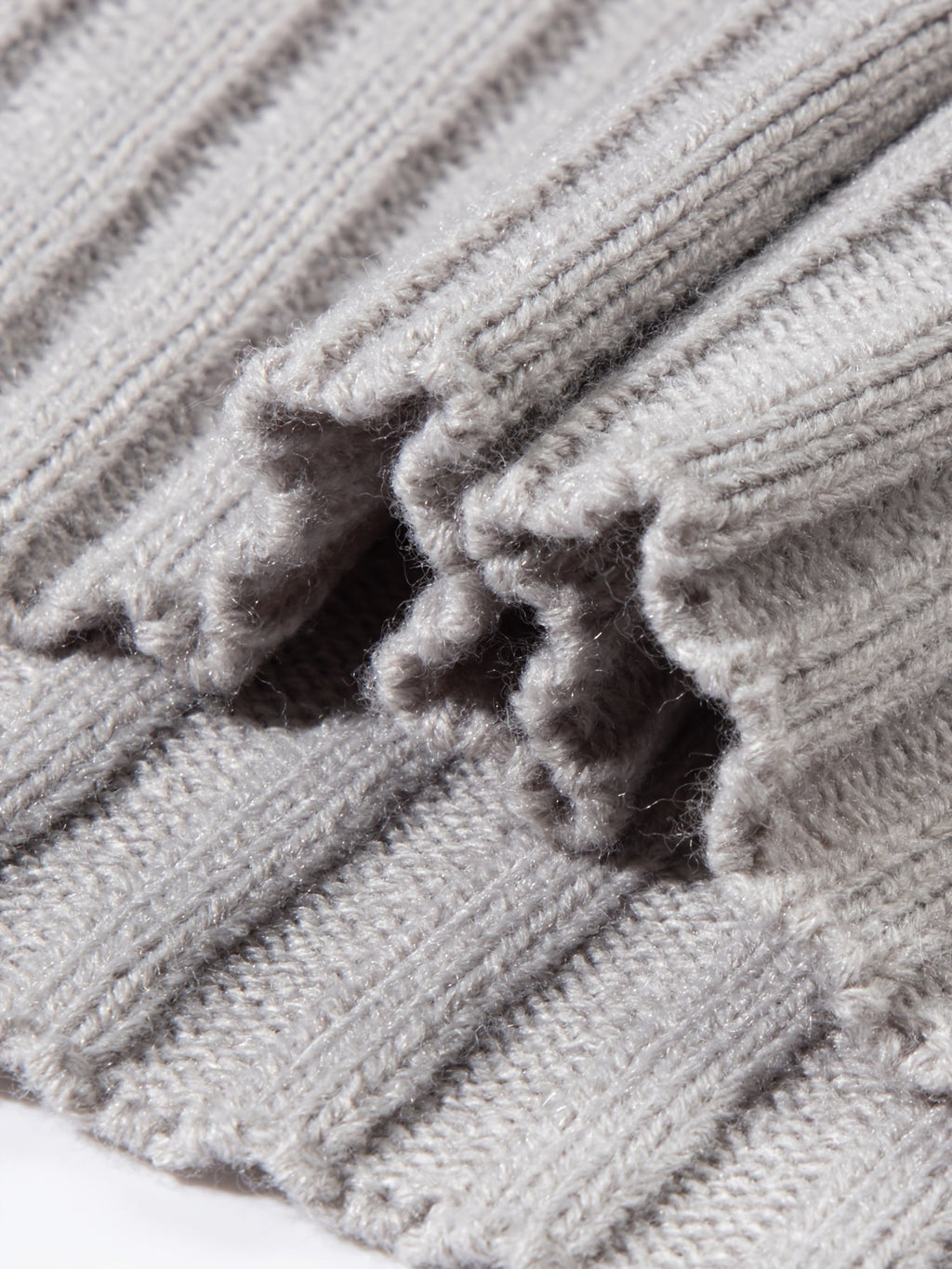 Textured Ribbed Knit High Neck Jumper for Men | Autumn and Winter Layer
