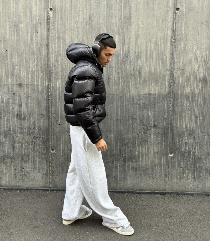 Men's Trendy Winter Jacket with Hood and High Collar