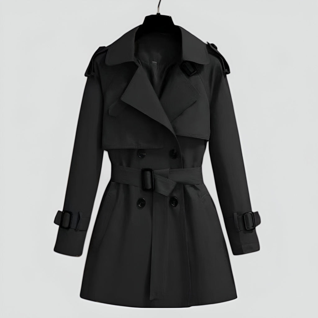 Double Breasted Mid Length Trench Coat for Women | Spring Autumn Outerwear