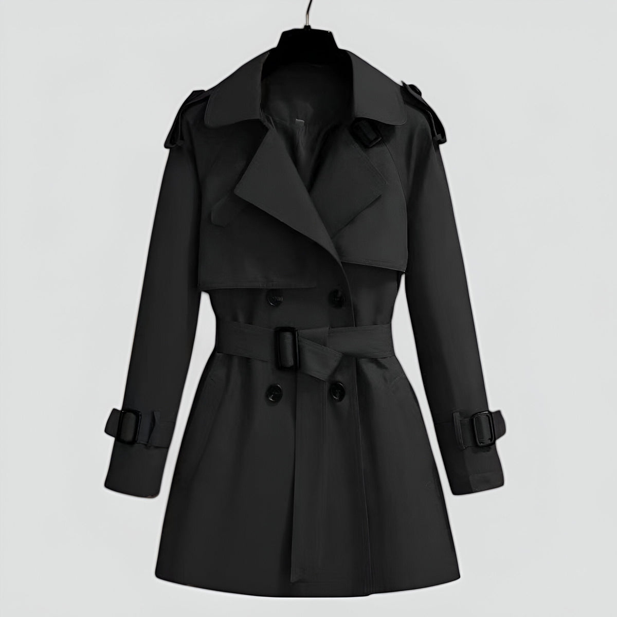 Double Breasted Mid Length Trench Coat for Women | Spring Autumn Outerwear