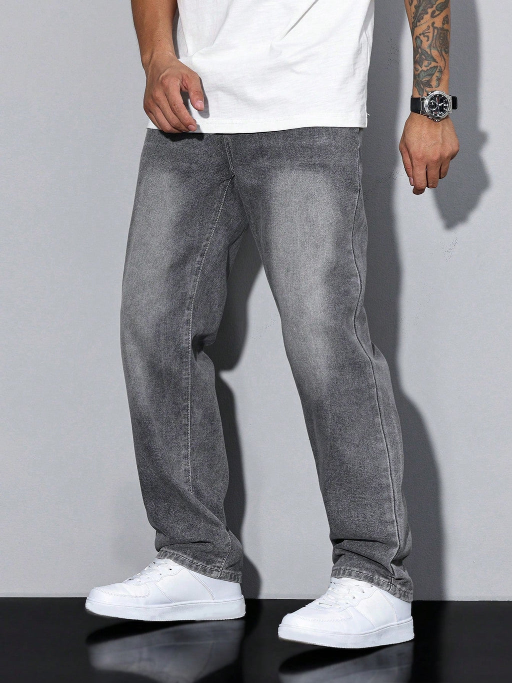 Mid Rise Regular Fit Straight Leg Jeans for Men | Everyday Denim