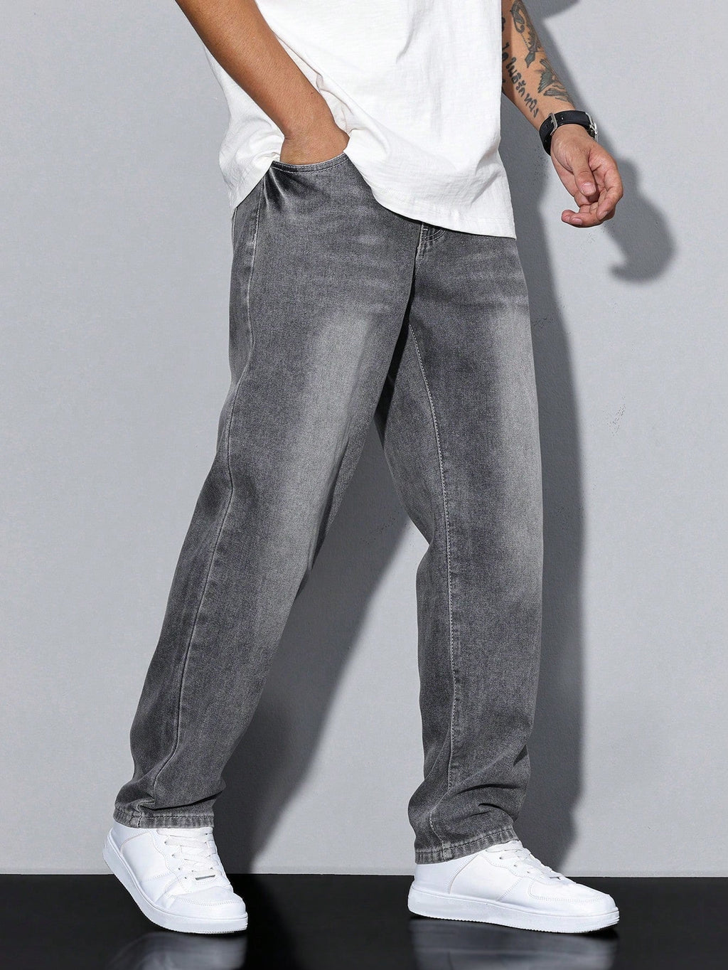 Mid Rise Regular Fit Straight Leg Jeans for Men | Everyday Denim