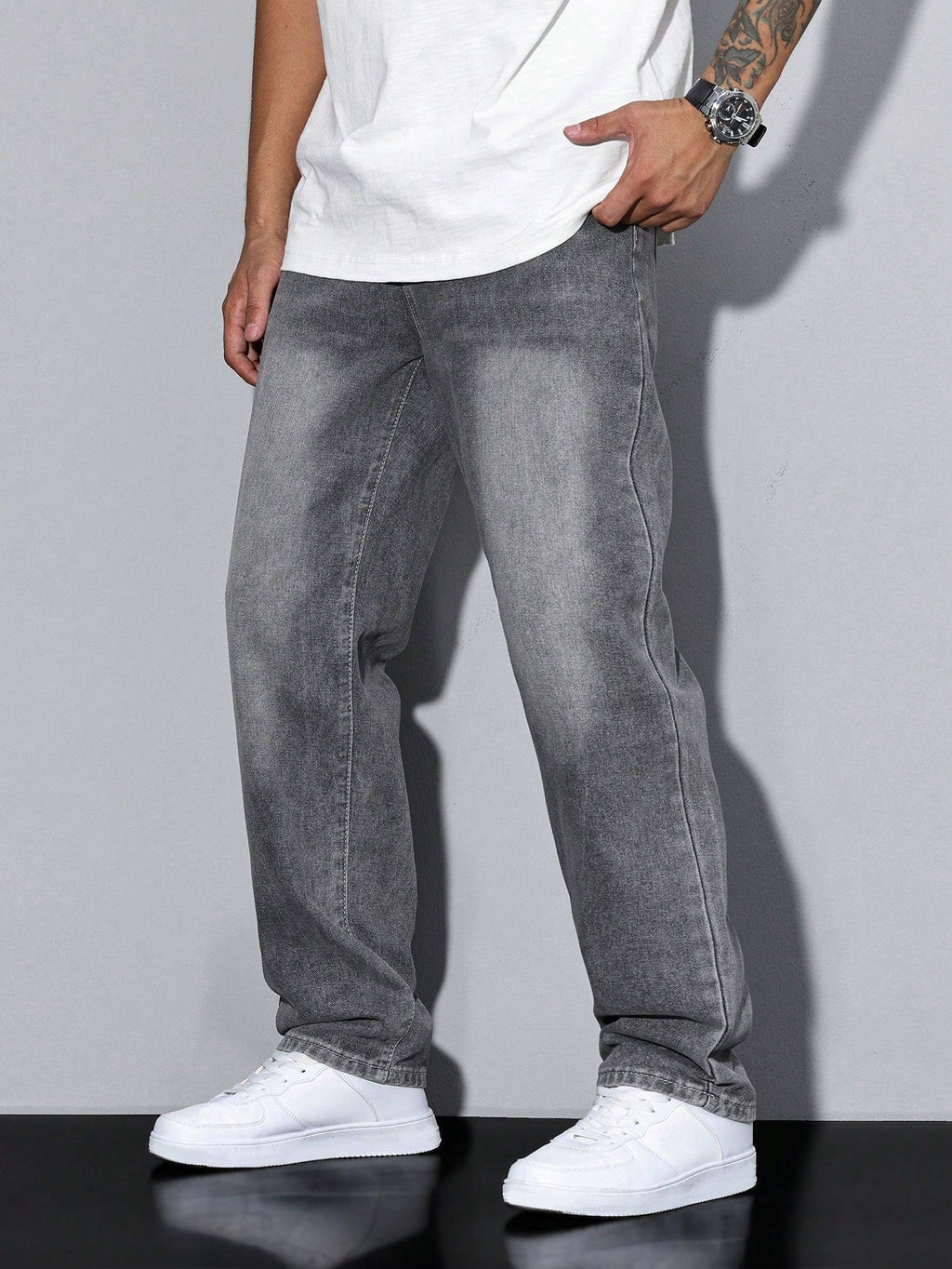 Mid Rise Regular Fit Straight Leg Jeans for Men | Everyday Denim