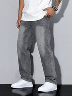 Mid Rise Regular Fit Straight Leg Jeans for Men | Everyday Denim