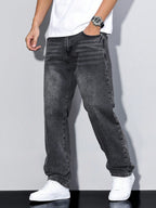 Mid Rise Regular Fit Straight Leg Jeans for Men | Everyday Denim