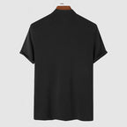 Black Soft Stretch Cotton Crew Neck T-Shirt for Men | Regular Fit