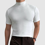 Black Soft Stretch Cotton Crew Neck T-Shirt for Men | Regular Fit